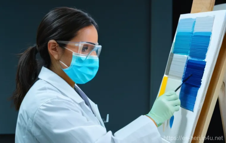 문화재수리기술자 실기시험 준비 필수 도구 - **Prompt 1: Focused Precision and Delicate Work**
    "A highly skilled conservator, wearing a clean...